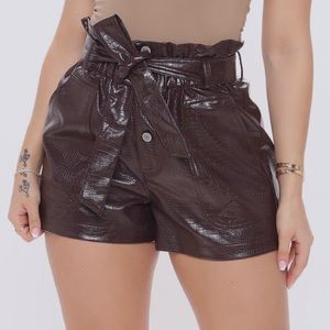 Chocolate snake pattern shorts
